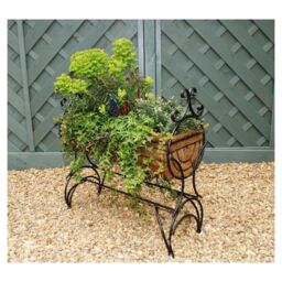 Poppyforge Regal 750 Planter - Solid Steel - L30xW76xH76 cm - Powder Coated Black - thumbnail 2
