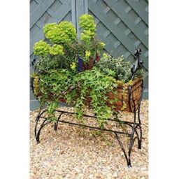 Poppyforge Regal 750 Planter - Solid Steel - L30xW76xH76 cm - Powder Coated Black
