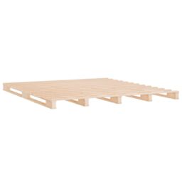 Berkfield Home Pallet Bed 180x200 cm Super King Size Solid Wood in Brown - thumbnail 4