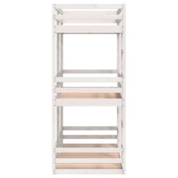 Berkfield Home Triple Bunk Bed without Mattress White 90x200 cm Solid Wood Pine - thumbnail 6