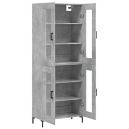 Berkfield Home Highboard Concrete Grey 69.5x34x180 cm Engineered Wood - thumbnail 4