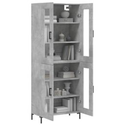 Berkfield Home Highboard Concrete Grey 69.5x34x180 cm Engineered Wood - thumbnail 3