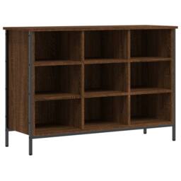 Berkfield Home Shoe Cabinet Brown Oak 100x35x70 cm Engineered Wood - Size: 100 x 35 x 70 cm