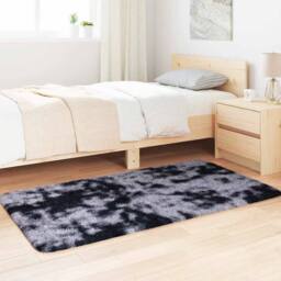 Berkfield Home Shaggy Rug High Pile NAVARRA Dark Grey 80x150 cm Polyester - Size: Medium - thumbnail 1