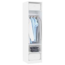 Berkfield Home Wardrobe White 50x50x200 cm Engineered Wood - Size: 50 x 50 x 200 cm - thumbnail 4