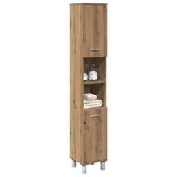 Berkfield Home Durable Bathroom Cabinet Artisan Oak 30x30x179 cm Engineered Wood in Brown - Size: 30 x 30 x 179 cm