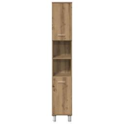 Berkfield Home Durable Bathroom Cabinet Artisan Oak 30x30x179 cm Engineered Wood in Brown - Size: 30 x 30 x 179 cm - thumbnail 5