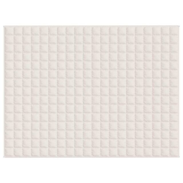 Berkfield Home Weighted Blanket Light Cream 150x200 cm 7 kg Fabric - image 1