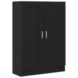 Berkfield Home Black Oak Book Cabinet 82.5x30.5x115 cm Engineered Wood - thumbnail 2