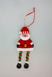 Shatchi Christmas Tree Hanging Decorations Santa Snowman Reindeer - thumbnail 5
