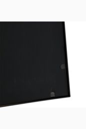 Living and Home 60cm W x 90cm H Black Wave Carved Metal Framed Decorative Wall Mirror Makeup Mirror - Size: 60 cm W x 90 cm H - thumbnail 6