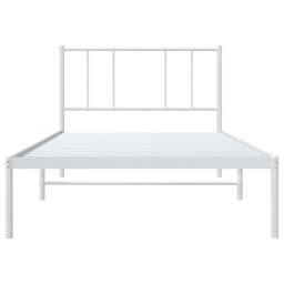 Berkfield Home Metal Bed Frame with Headboard White 100x200 cm - thumbnail 6