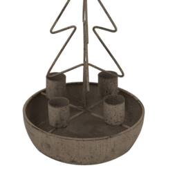Lemon Pavilion Furniture and Decor Rustic Outline Tree and Star Candle Holders - Metal - L14xW14xH26 cm in Bronze - thumbnail 2
