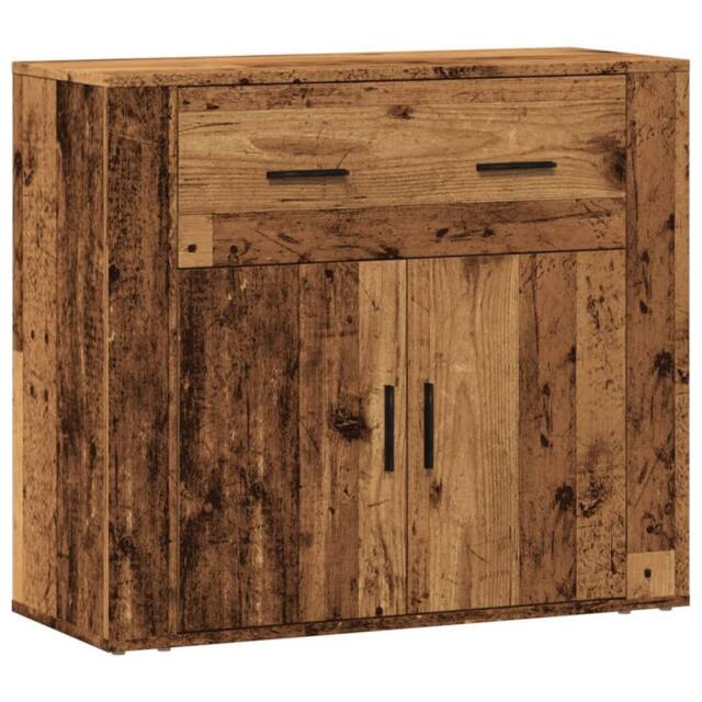 Berkfield Home Sideboard Old Wood 80x33x70 cm Engineered Wood in Brown - Size: 80 x 33 x 70 cm - image 1