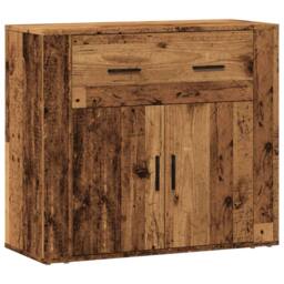 Berkfield Home Sideboard Old Wood 80x33x70 cm Engineered Wood in Brown - Size: 80 x 33 x 70 cm - thumbnail 1