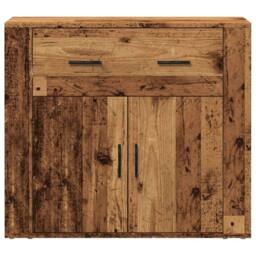 Berkfield Home Sideboard Old Wood 80x33x70 cm Engineered Wood in Brown - Size: 80 x 33 x 70 cm - thumbnail 5