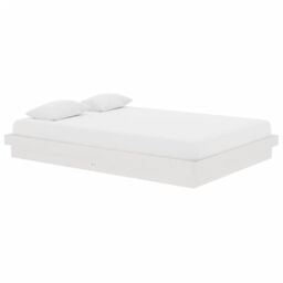 Berkfield Home 819908 Bed Frame without Mattress White Solid Wood 140x200 cm - thumbnail 3