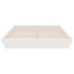 Berkfield Home 819908 Bed Frame without Mattress White Solid Wood 140x200 cm - thumbnail 5
