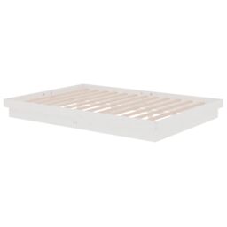 Berkfield Home 819908 Bed Frame without Mattress White Solid Wood 140x200 cm - thumbnail 4