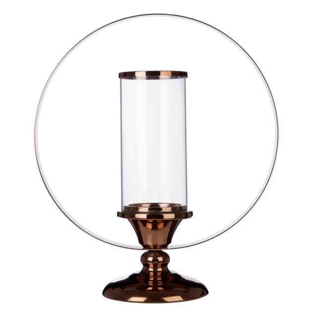 Orsina South Large Metal Candle Holder, Brass Finished Candle Stand, Boutique-Style Candelabra, Ideal For Home Decor in Brown - image 1
