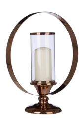 Orsina South Large Metal Candle Holder, Brass Finished Candle Stand, Boutique-Style Candelabra, Ideal For Home Decor in Brown - thumbnail 2