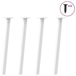 Berkfield Home Modern Coffee Table Legs 4 pcs White 72 cm Steel - thumbnail 2