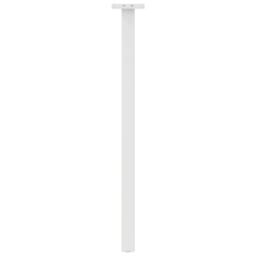 Berkfield Home Modern Coffee Table Legs 4 pcs White 72 cm Steel - thumbnail 6