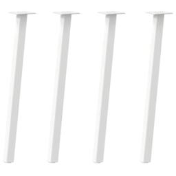 Berkfield Home Modern Coffee Table Legs 4 pcs White 72 cm Steel - thumbnail 3