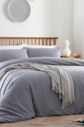 Appletree 'Waterford' 100% Cotton Tufted Duvet Cover Set in Blue - Size: Double - thumbnail 6
