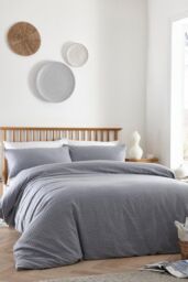 Appletree 'Waterford' 100% Cotton Tufted Duvet Cover Set in Blue - Size: Double - thumbnail 1