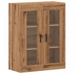 Berkfield Home Wall Mounted Cabinet Artisan Oak 69.5x34x90 cm in Brown - thumbnail 2
