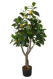 Living and Home Decorative Artificial Lemon Tree in Pot in Green - thumbnail 2