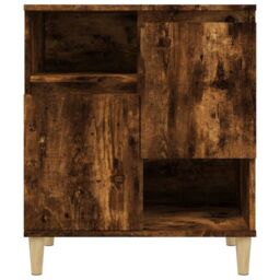 Berkfield Home Sideboards 2 pcs Smoked Oak 60x35x70 cm Engineered Wood in Brown - Size: 60 x 35 x 70 cm - thumbnail 6