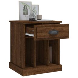 Berkfield Home Bedside Cabinets 2 pcs Brown Oak 43x36x50 cm - Size: 43 x 36 x 50 cm - thumbnail 5