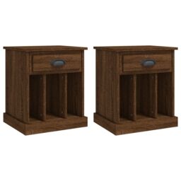 Berkfield Home Bedside Cabinets 2 pcs Brown Oak 43x36x50 cm - Size: 43 x 36 x 50 cm - thumbnail 2