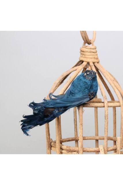 KDMD Blue Showfeather Bird with clip 4 Pack - image 1