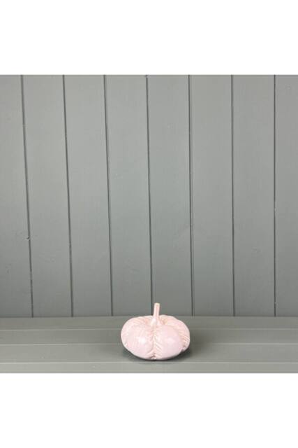 KDMD Glazed Ceramic Pumpkin with Textured Detail Decoration in Pink - image 1