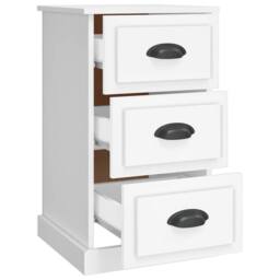 Berkfield Home Durable Bedside Cabinet White 39x39x67 cm Engineered Wood - Size: 39 x 39 x 67 cm - thumbnail 6