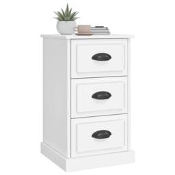 Berkfield Home Durable Bedside Cabinet White 39x39x67 cm Engineered Wood - Size: 39 x 39 x 67 cm - thumbnail 4