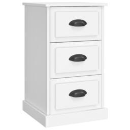 Berkfield Home Durable Bedside Cabinet White 39x39x67 cm Engineered Wood - Size: 39 x 39 x 67 cm - thumbnail 3