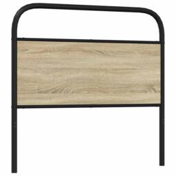 Berkfield Home Headboard Sonoma Oak 90 cm Steel & Engineered Wood in Light Tan - thumbnail 5