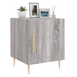 Berkfield Home Bedside Cabinets 2 pcs Grey Sonoma 40x40x50 cm Engineered Wood - Size: 40 x 40 x 50 cm - thumbnail 4