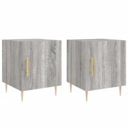 Berkfield Home Bedside Cabinets 2 pcs Grey Sonoma 40x40x50 cm Engineered Wood - Size: 40 x 40 x 50 cm - thumbnail 2