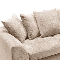 Abakus Direct Harriet Crushed Chenille 4 Seater Sofa in Cream - thumbnail 3