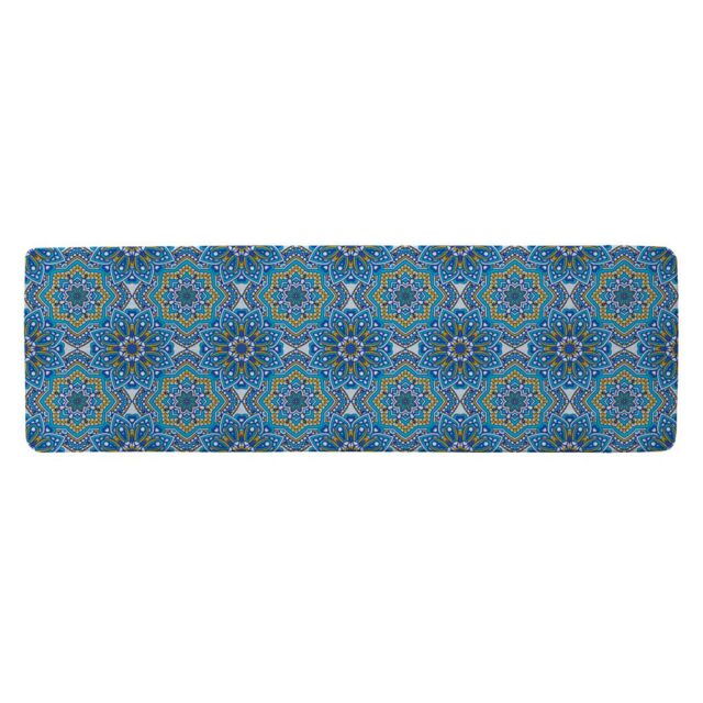 Benjamin Tate Design Floral & Geometric Embellished Tiles Runner Rug in Natural - Size: 67 cm x 230 cm - image 1