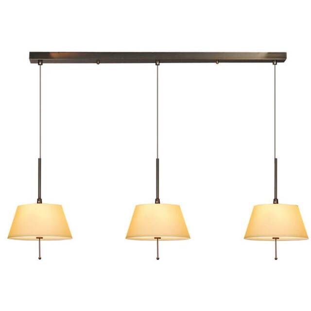 Netlighting Brezil 3 Light Straight Bar Pendant Ceiling Light Bronze