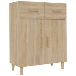 Berkfield Home Sideboard Sonoma Oak 69.5x34x90 cm Engineered Wood in Brown - thumbnail 2