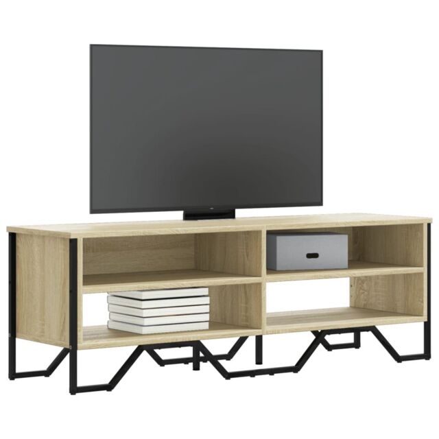 Berkfield Home TV Cabinet Sonoma Oak 122x34x41 cm Engineered Wood in Brown - Size: 122 x 34 x 41 cm - image 1
