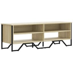 Berkfield Home TV Cabinet Sonoma Oak 122x34x41 cm Engineered Wood in Brown - Size: 122 x 34 x 41 cm - thumbnail 2