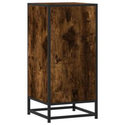 Berkfield Home Sideboard Smoked Oak 35.5x35x76 cm Engineered Wood & Metal in Brown - thumbnail 6